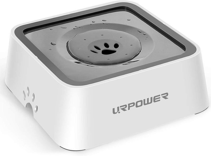 URPOWER 2.5L Dog Water Bowl 85oz Large Capacity Dog Bowls No Spill Pet Water Dispenser for Messy Drinkers Splash Proof Slow Feeder Vehicle Carried Travel Bowl for Dogs, Cats &Pets - Image 1